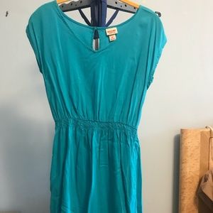 Turquoise Sundress, cap sleeves